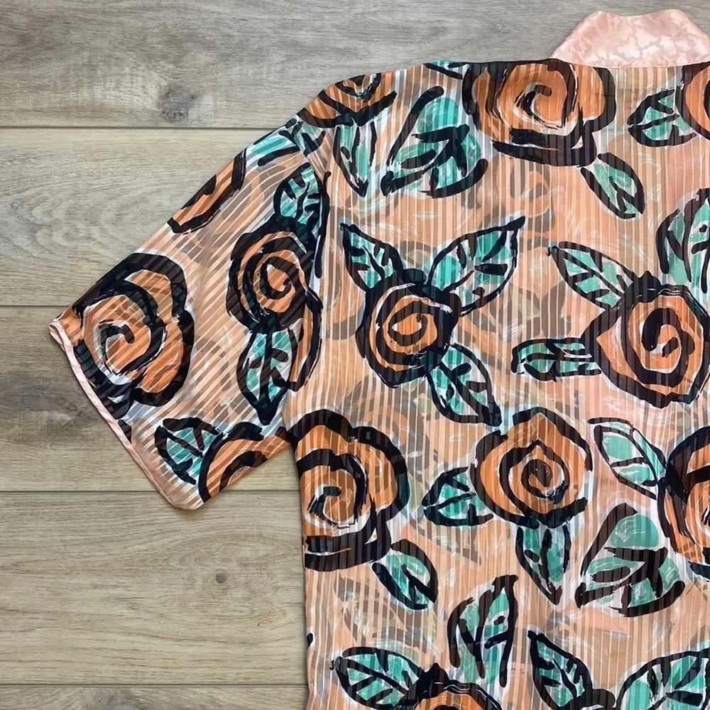 Victoria's Secret Gold Label Sheer‎ Rose Bed Jacket